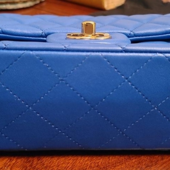 Chanel rectangular lambskin mini flap - Picture 4 of 8